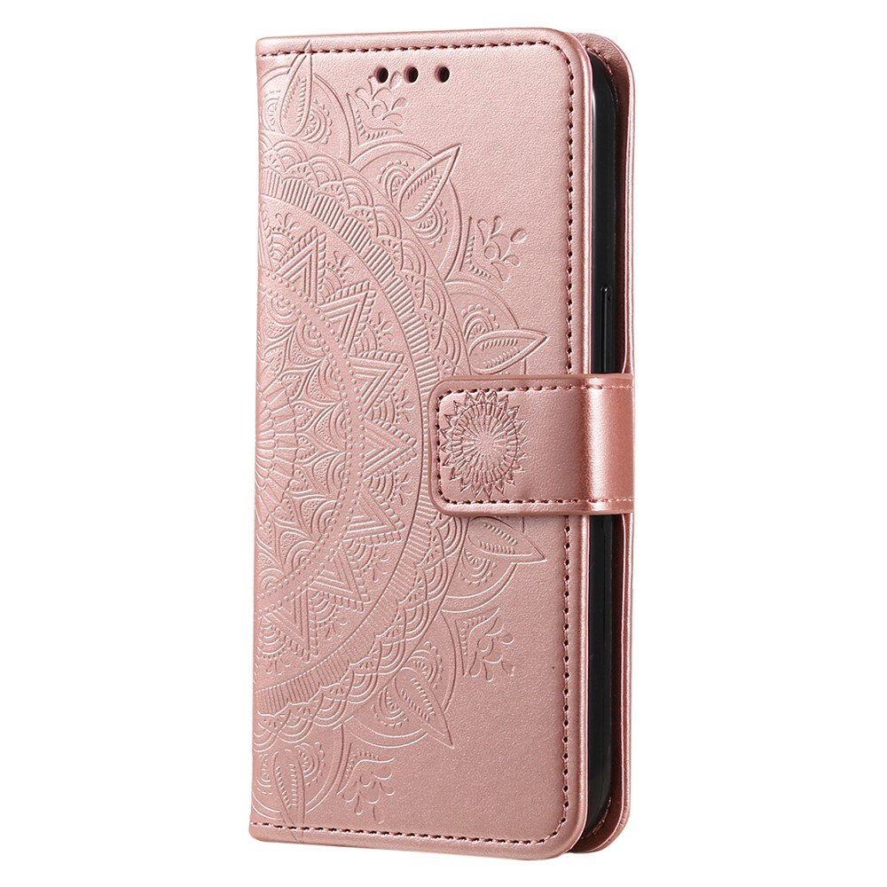 Läderfodral Mandala Xiaomi Redmi 13C roséguld