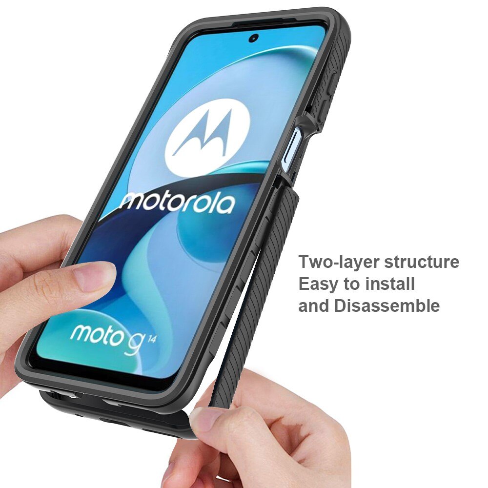 Full Protection Case Motorola Moto G14 svart