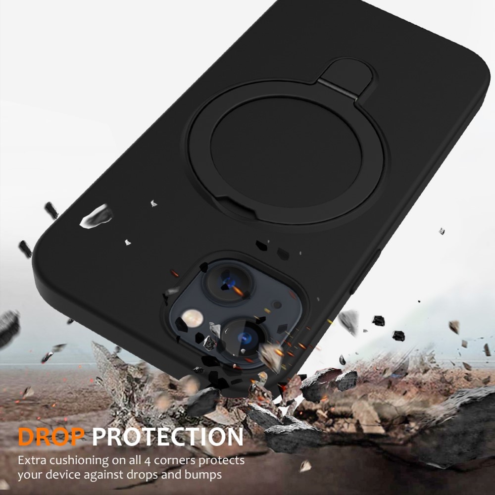 Silikonskal Kickstand MagSafe iPhone 13 svart