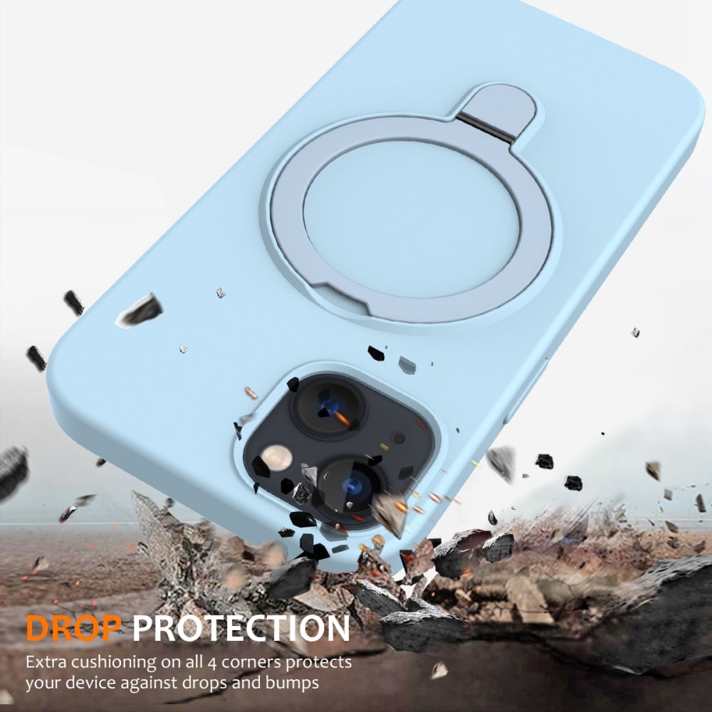 Silikonskal Kickstand MagSafe iPhone 13 blå