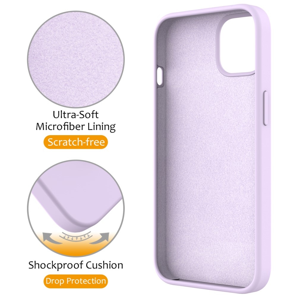 Silikonskal Kickstand MagSafe iPhone 13 lila