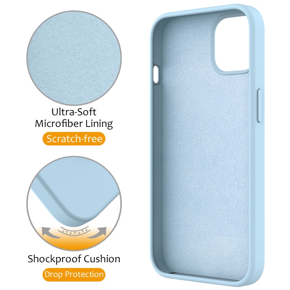 Silikonskal Kickstand MagSafe iPhone 15 blå