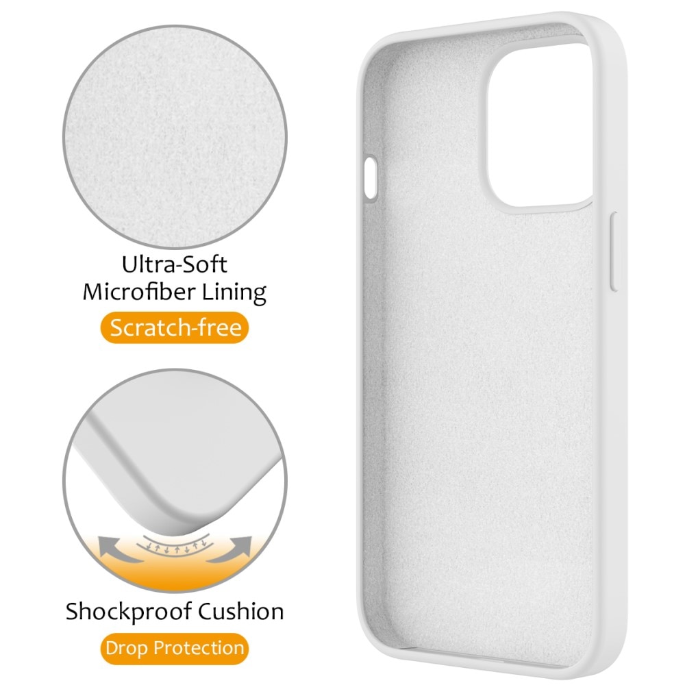 Silikonskal Kickstand MagSafe iPhone 14 Pro vit