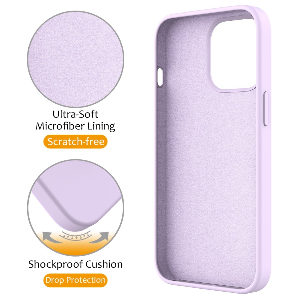 Silikonskal Kickstand MagSafe iPhone 15 Pro Max lila