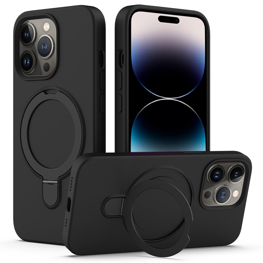 Silikonskal Kickstand MagSafe iPhone 14 Pro Max svart