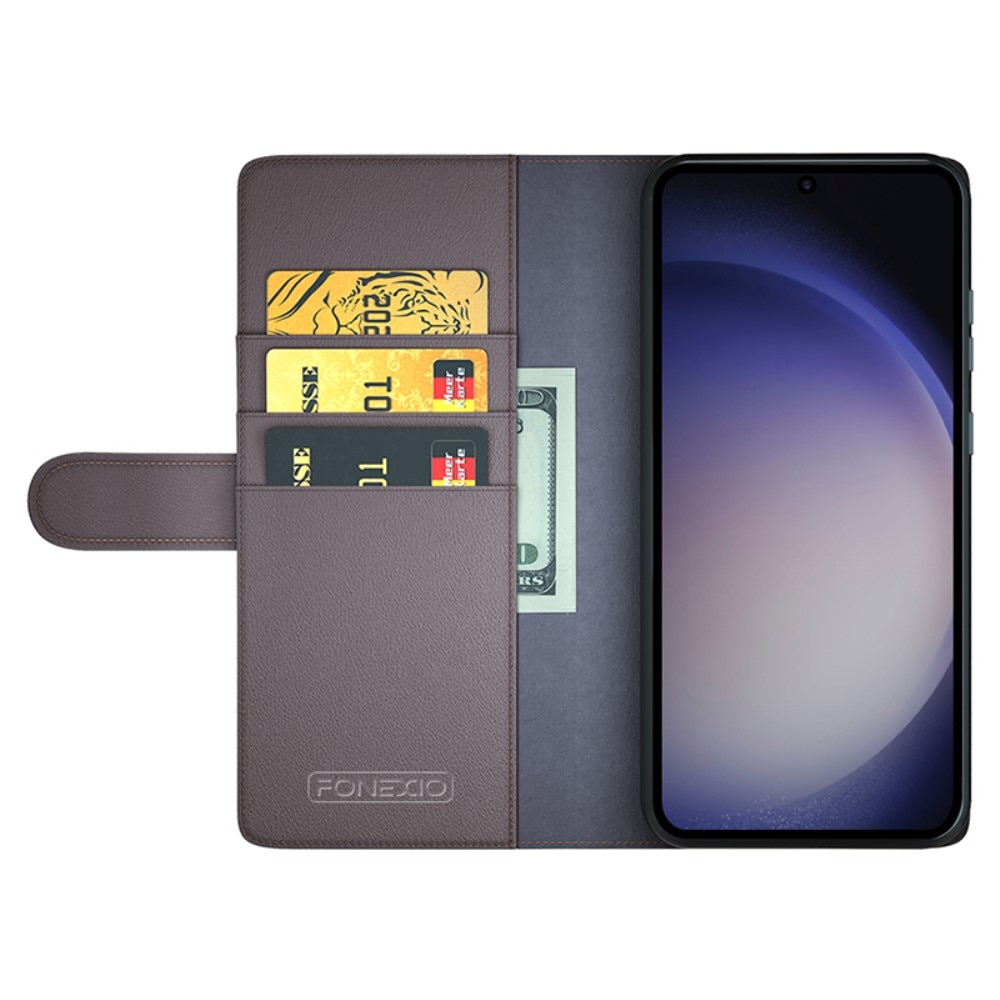 Äkta Läderfodral Samsung Galaxy S24 Ultra Brun
