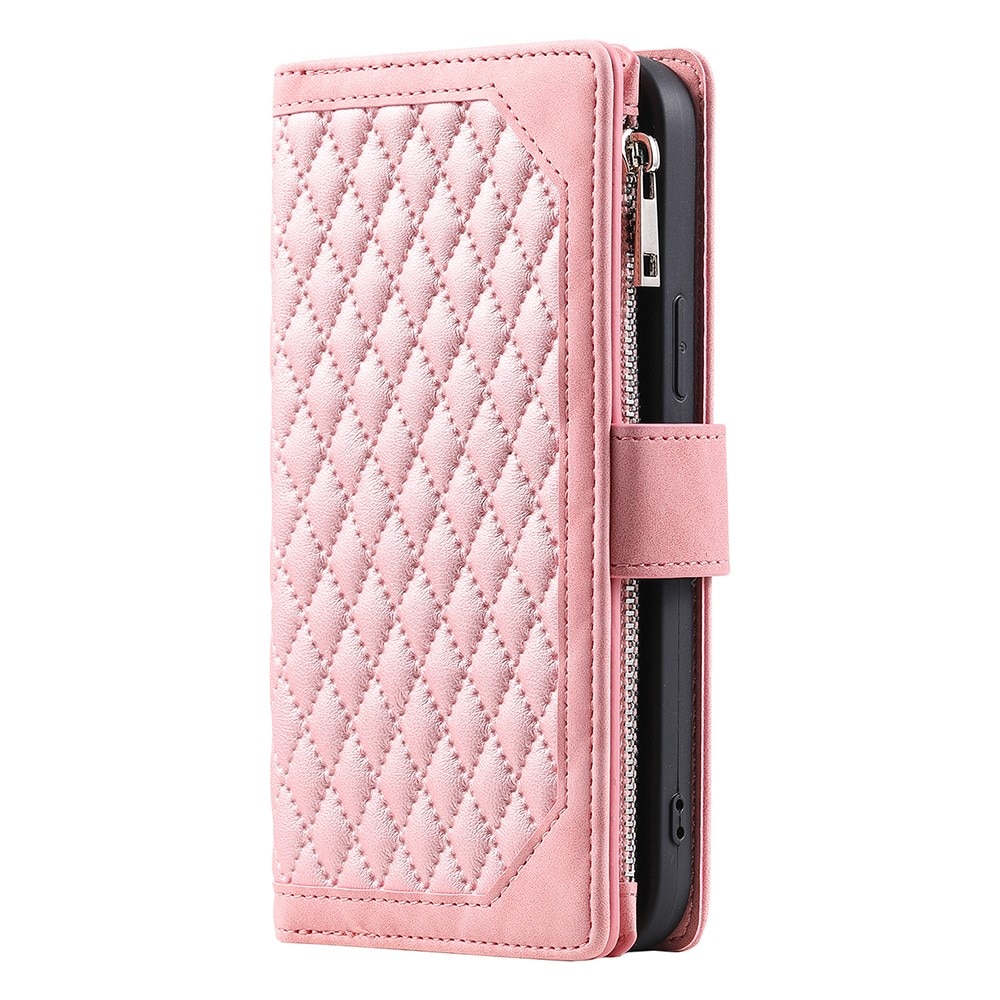 Plånboksväska Samsung Galaxy A55 Quilted rosa