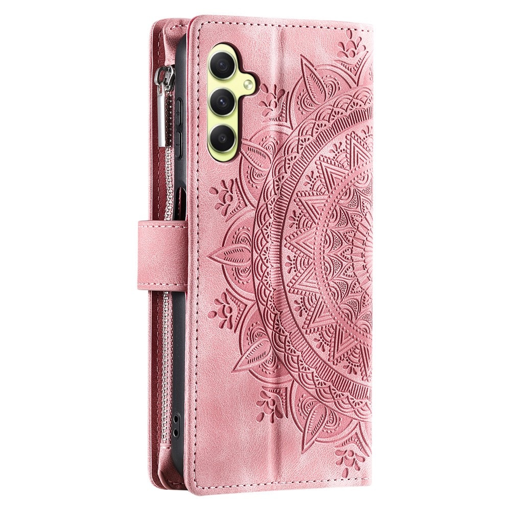 Plånboksväska Samsung Galaxy A55 Mandala rosa