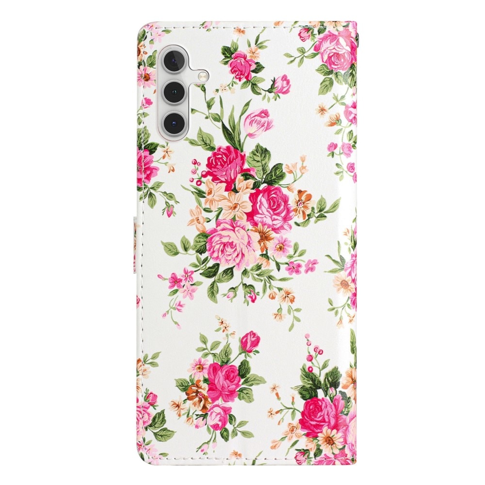 Mobilfodral Samsung Galaxy A55 rosa blommor