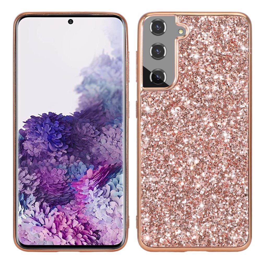 Glitterskal Samsung Galaxy S24 roséguld