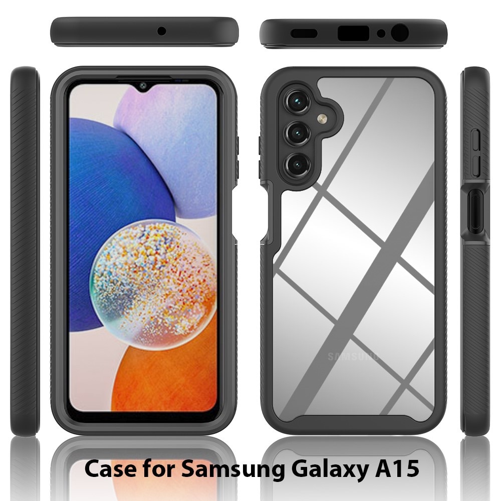 Full Cover Skal Samsung Galaxy A15 svart