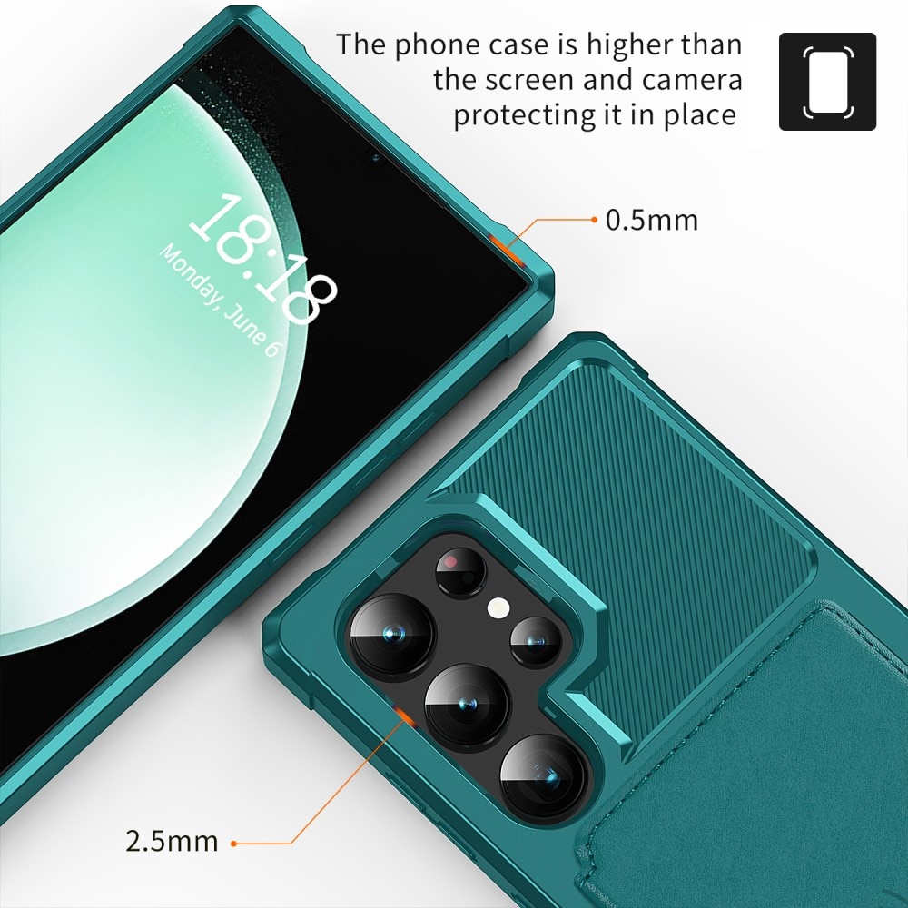 Tough Multi-slot Case Samsung Galaxy S24 Ultra grön
