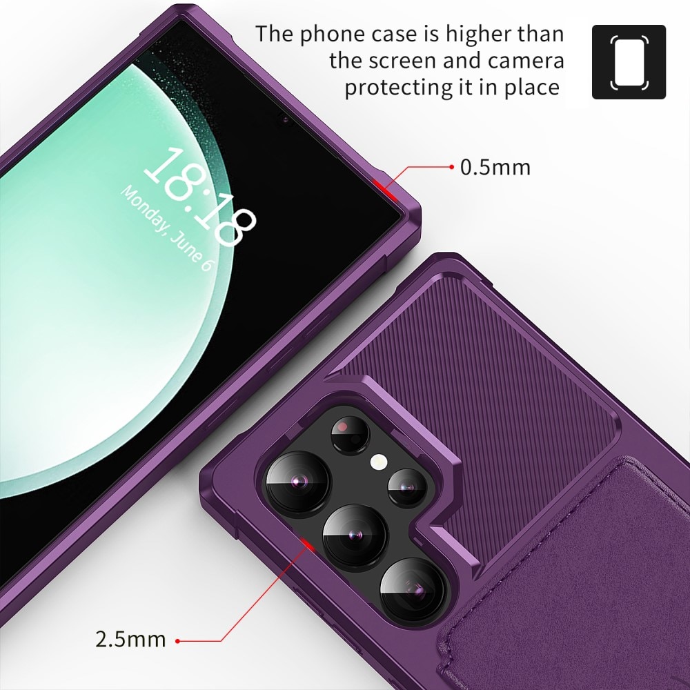 Tough Multi-slot Case Samsung Galaxy S24 Ultra lila