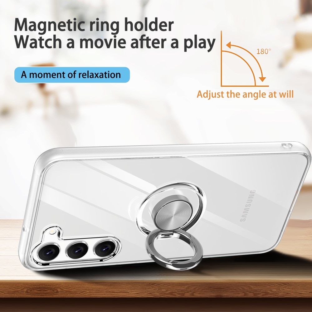 TPU Skal Finger Ring Kickstand Samsung Galaxy S24 Plus transparent