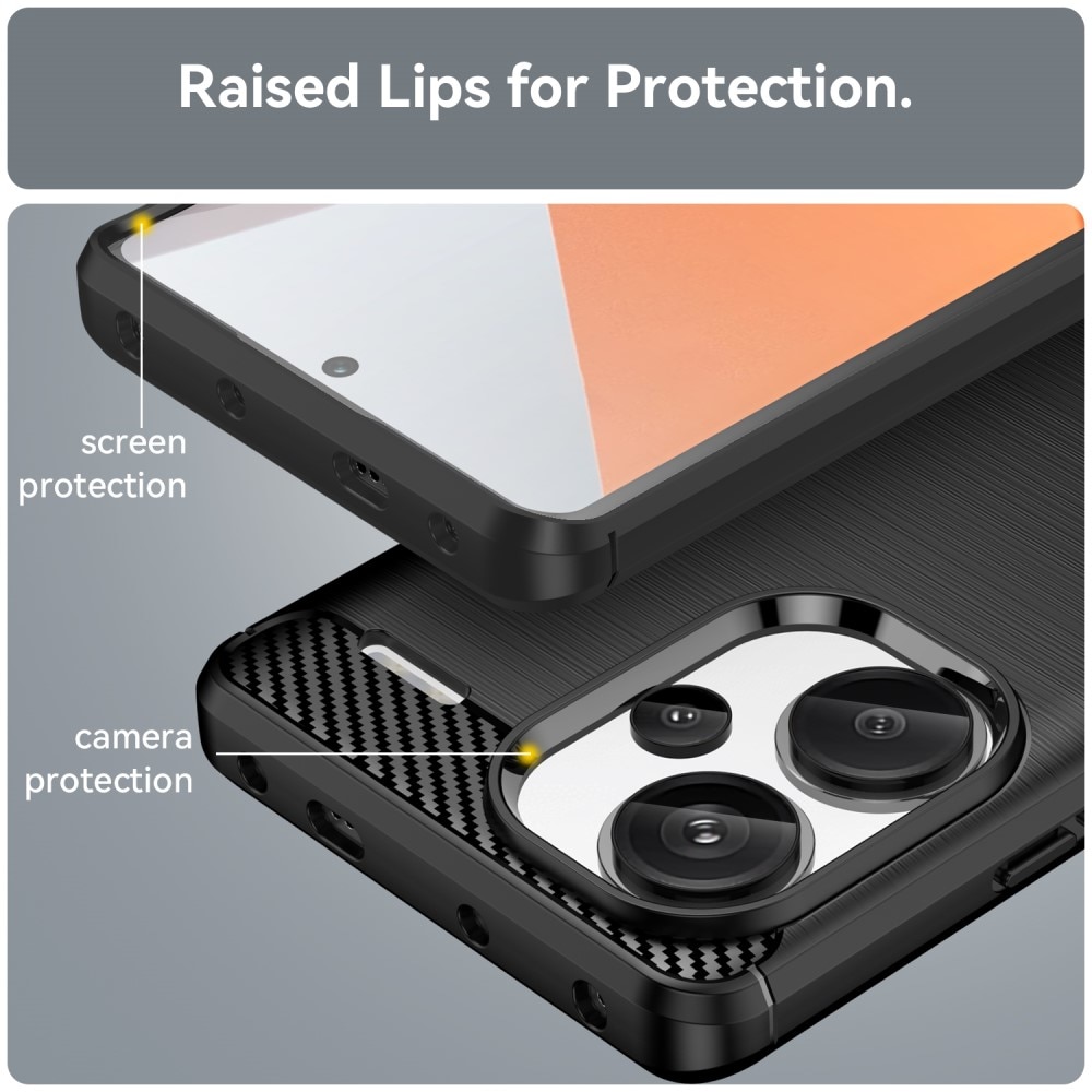 Xiaomi Redmi Note 13 Pro Plus Skal TPU Brushed Svart