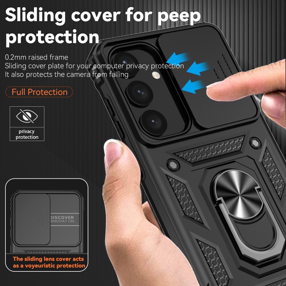 Hybridskal Ring + Kameraskydd Samsung Galaxy S24 Plus svart