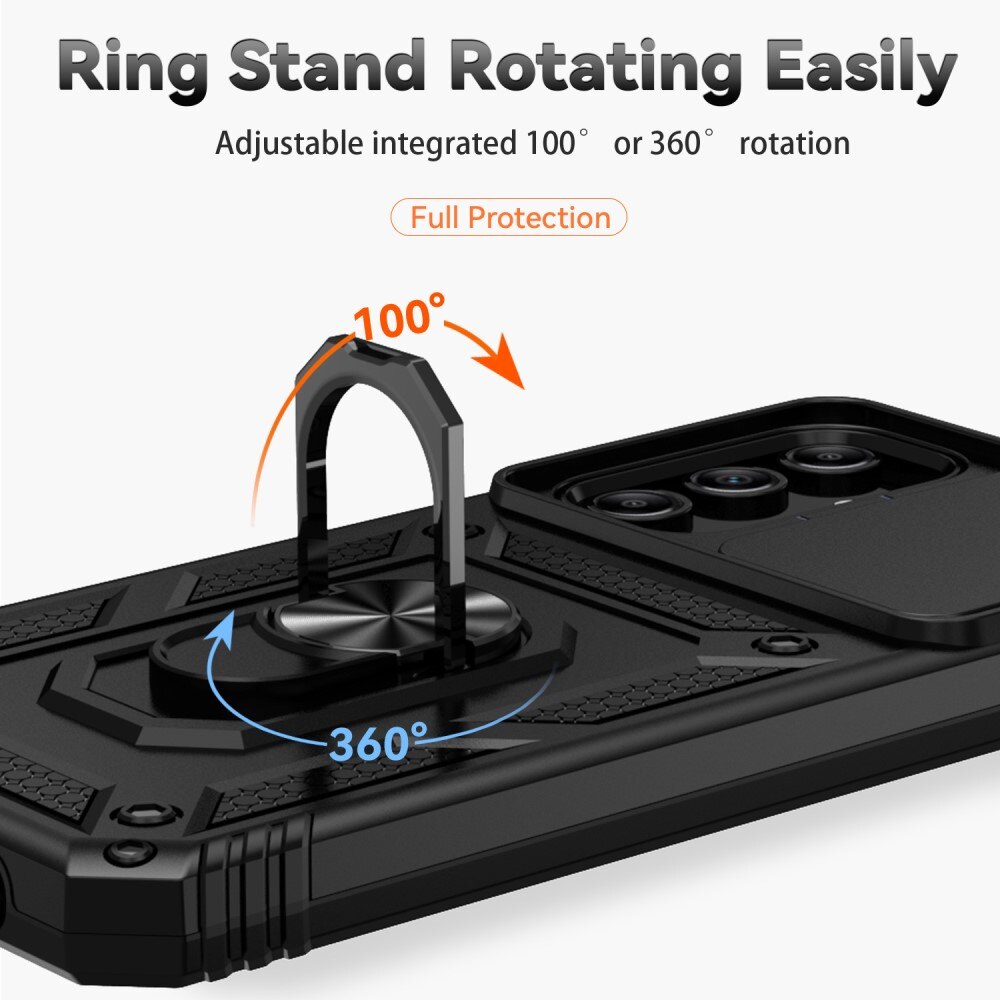 Hybridskal Ring + Kameraskydd Samsung Galaxy A15 Svart
