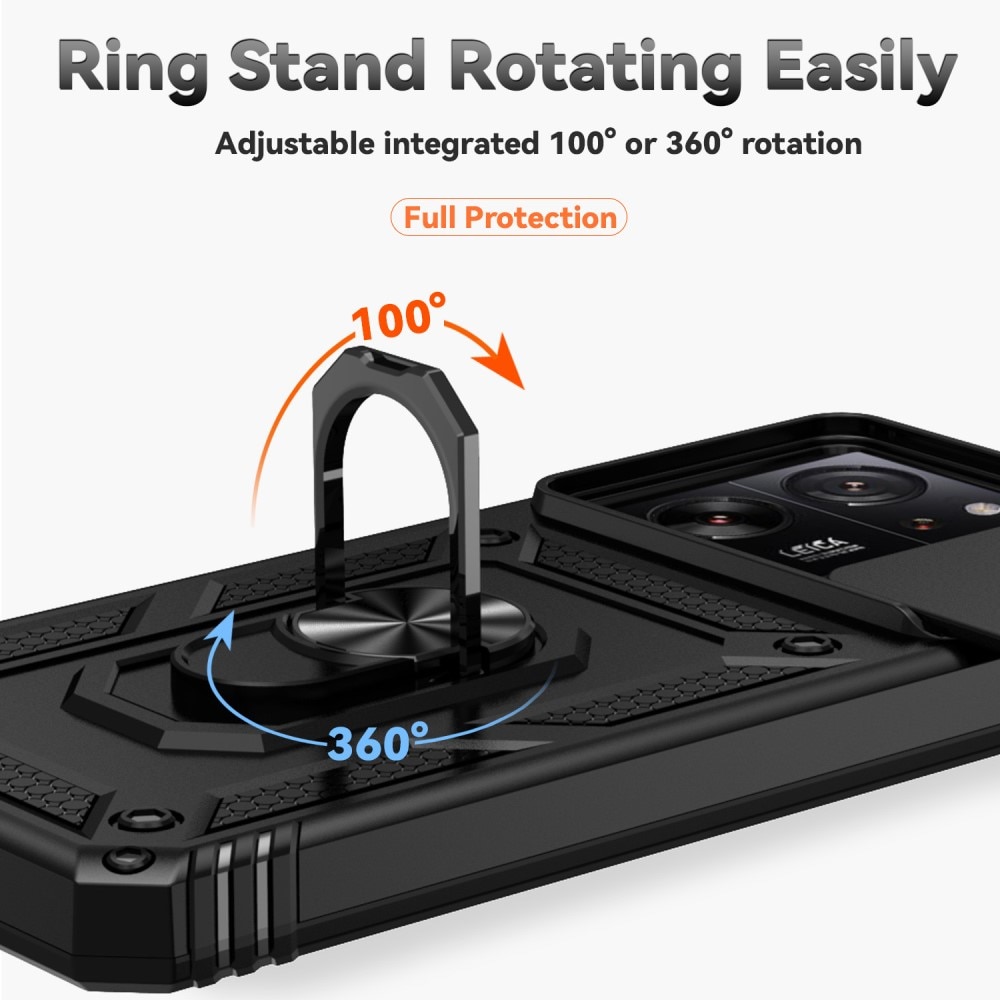 Hybridskal Ring + Kameraskydd Xiaomi 13T Pro Svart
