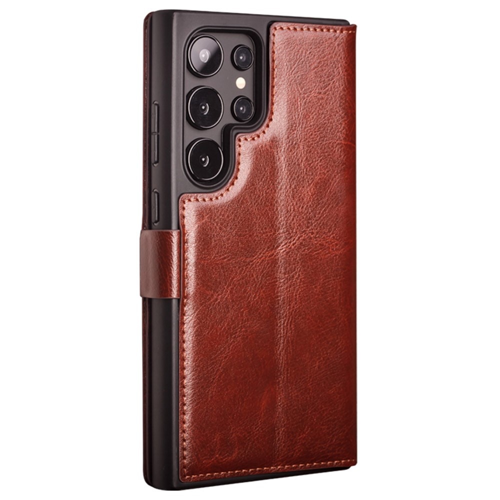 Samsung Galaxy S24 Ultra Leather Wallet Case Brown