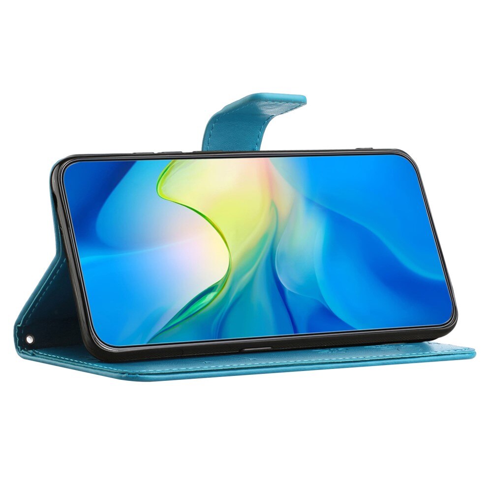 Läderfodral Fjärilar Samsung Galaxy Xcover 7 Blå