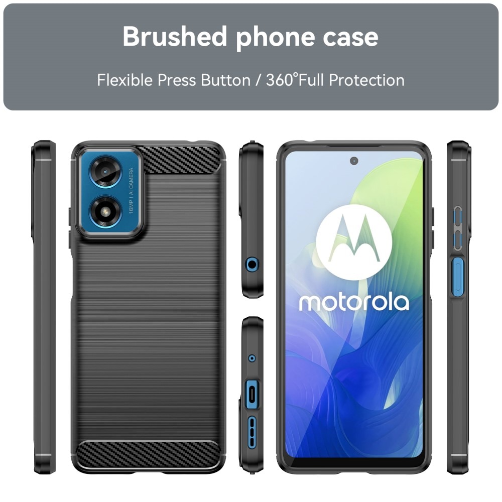 Motorola Moto G04 Skal TPU Brushed Black