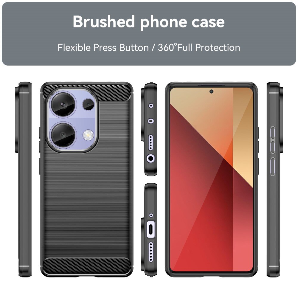 Xiaomi Redmi Note 13 Pro 4G Skal TPU Brushed Black