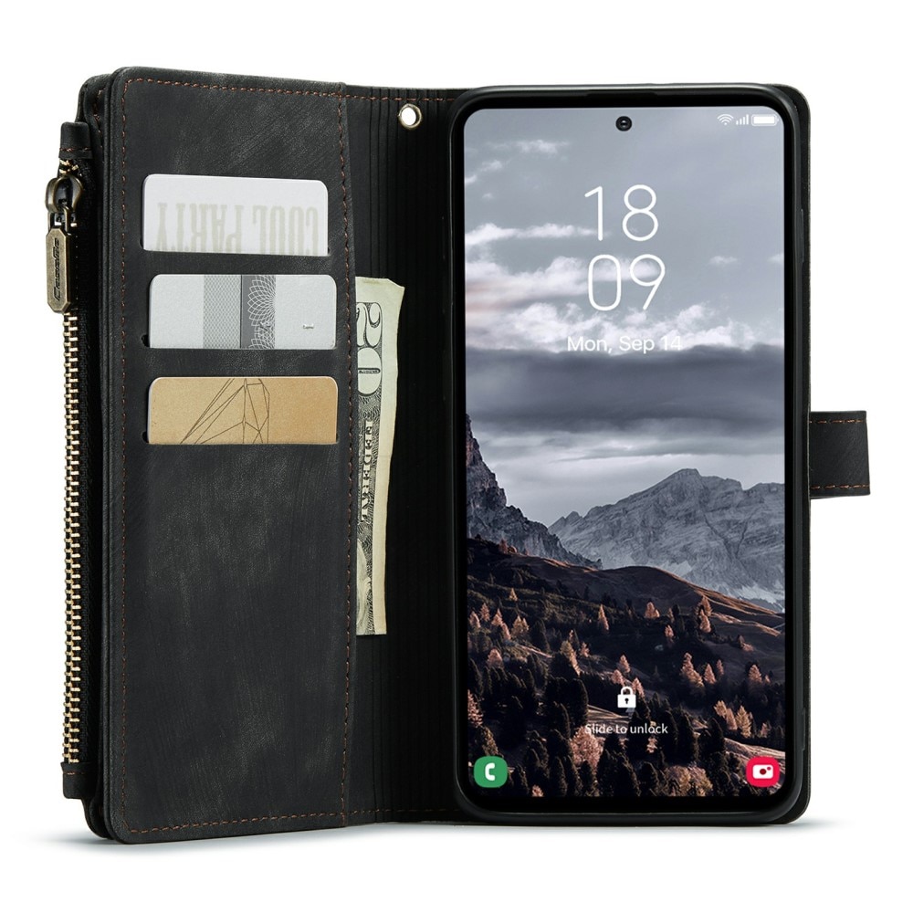 Zipper Plånboksfodral Samsung Galaxy S24 Plus svart