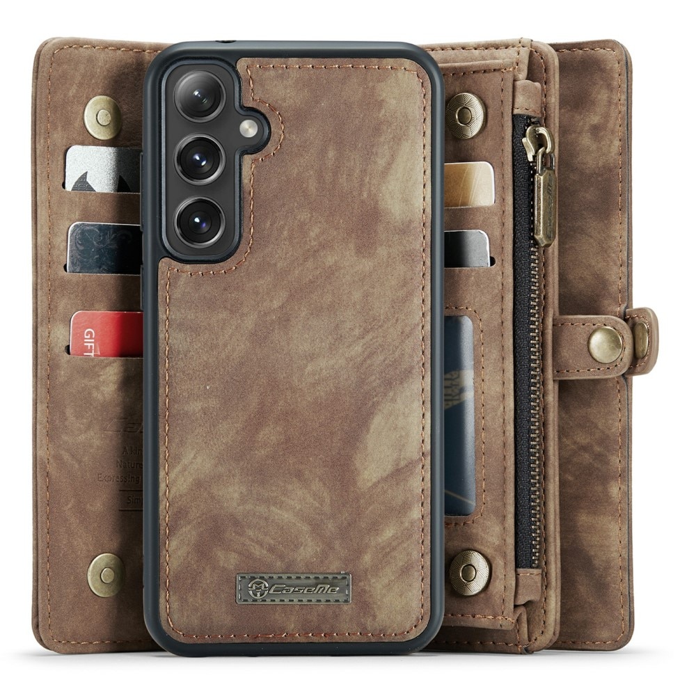 Multi-slot Plånboksfodral Samsung Galaxy S24 Brun