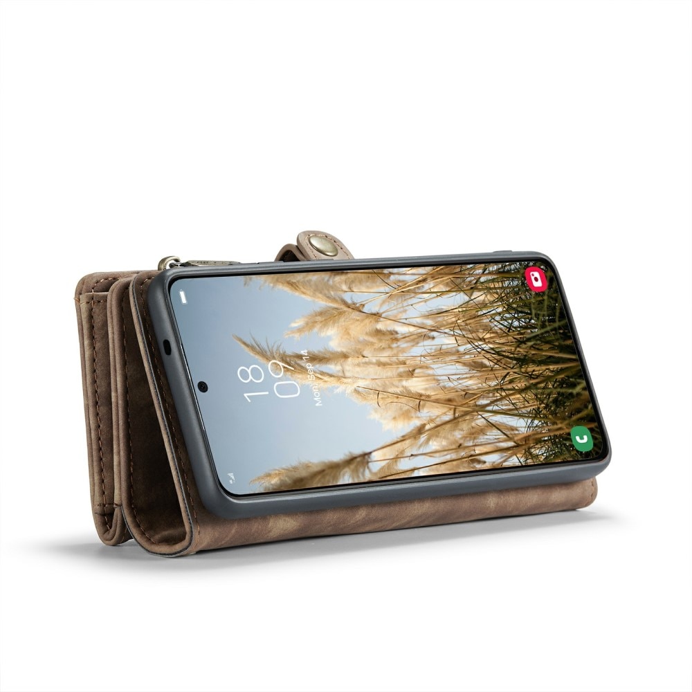 Multi-slot Plånboksfodral Samsung Galaxy S24 brun