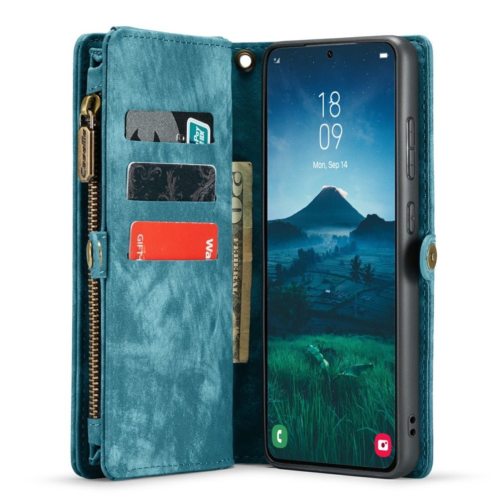 Multi-slot Plånboksfodral Samsung Galaxy S24 blå