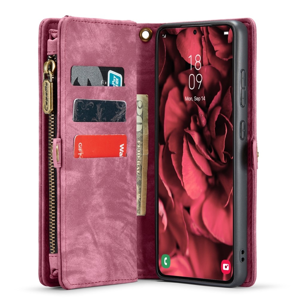 Multi-slot Plånboksfodral Samsung Galaxy S24 röd