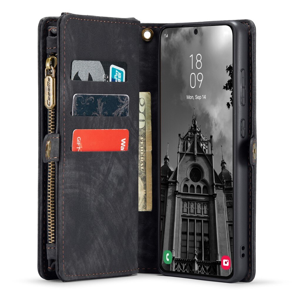 Multi-slot Plånboksfodral Samsung Galaxy S24 Grå