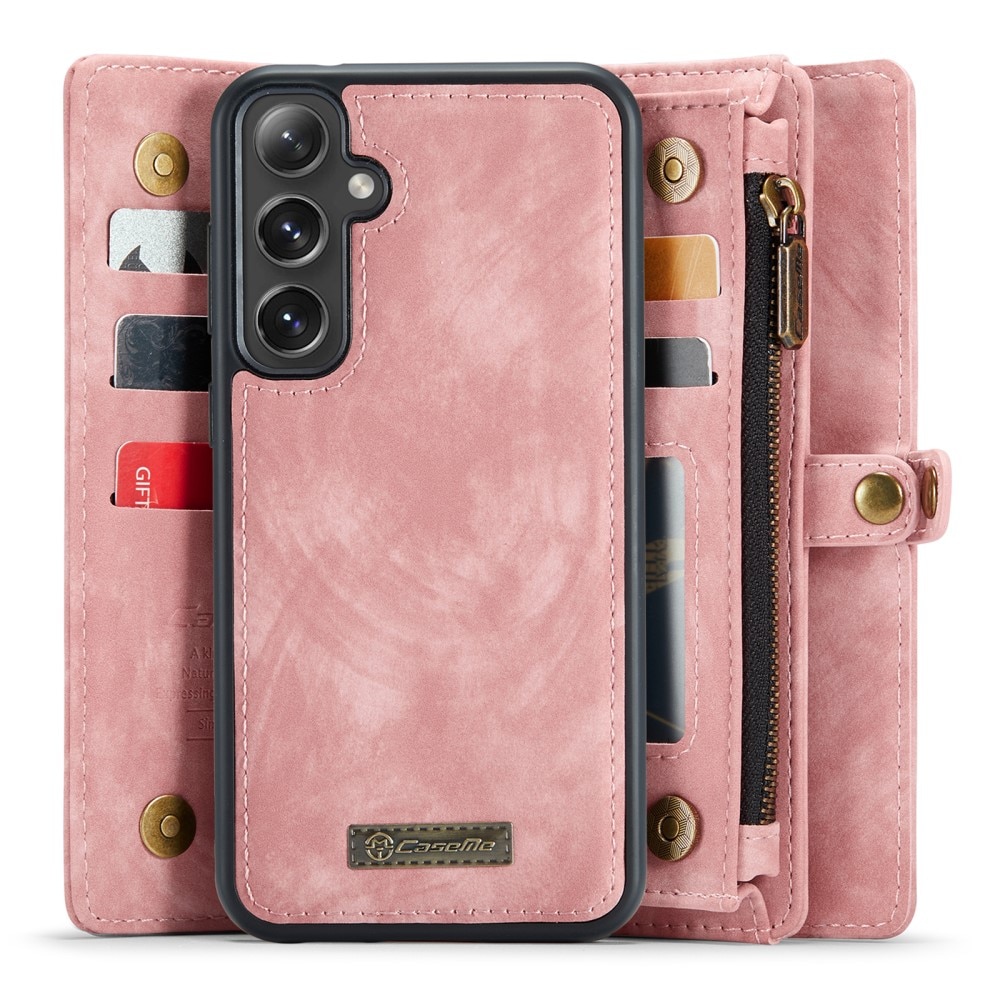 Multi-slot Plånboksfodral Samsung Galaxy S24 Plus Rosa
