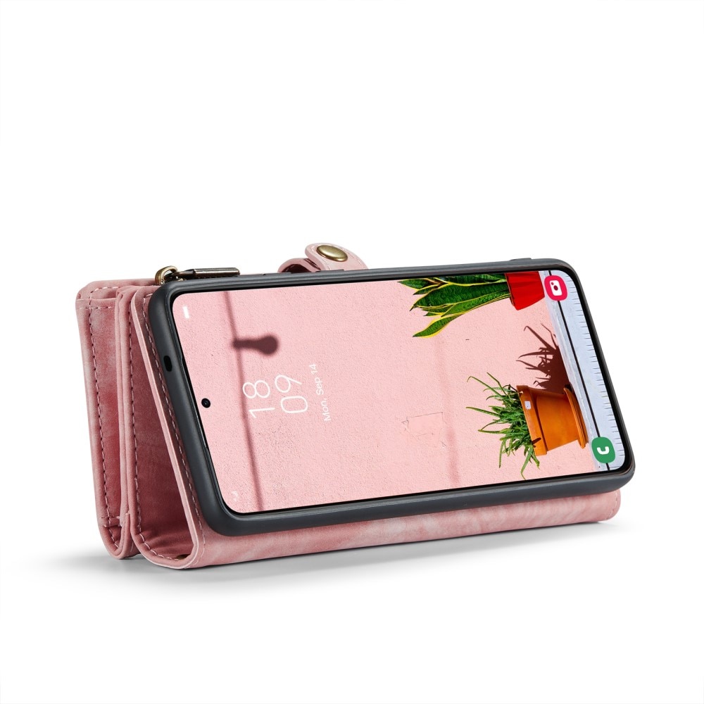 Multi-slot Plånboksfodral Samsung Galaxy S24 Plus rosa