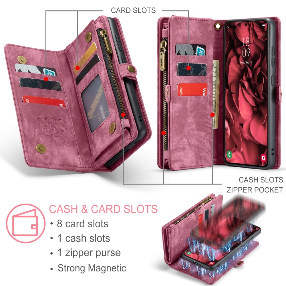 Multi-slot Plånboksfodral Samsung Galaxy S24 Plus Röd