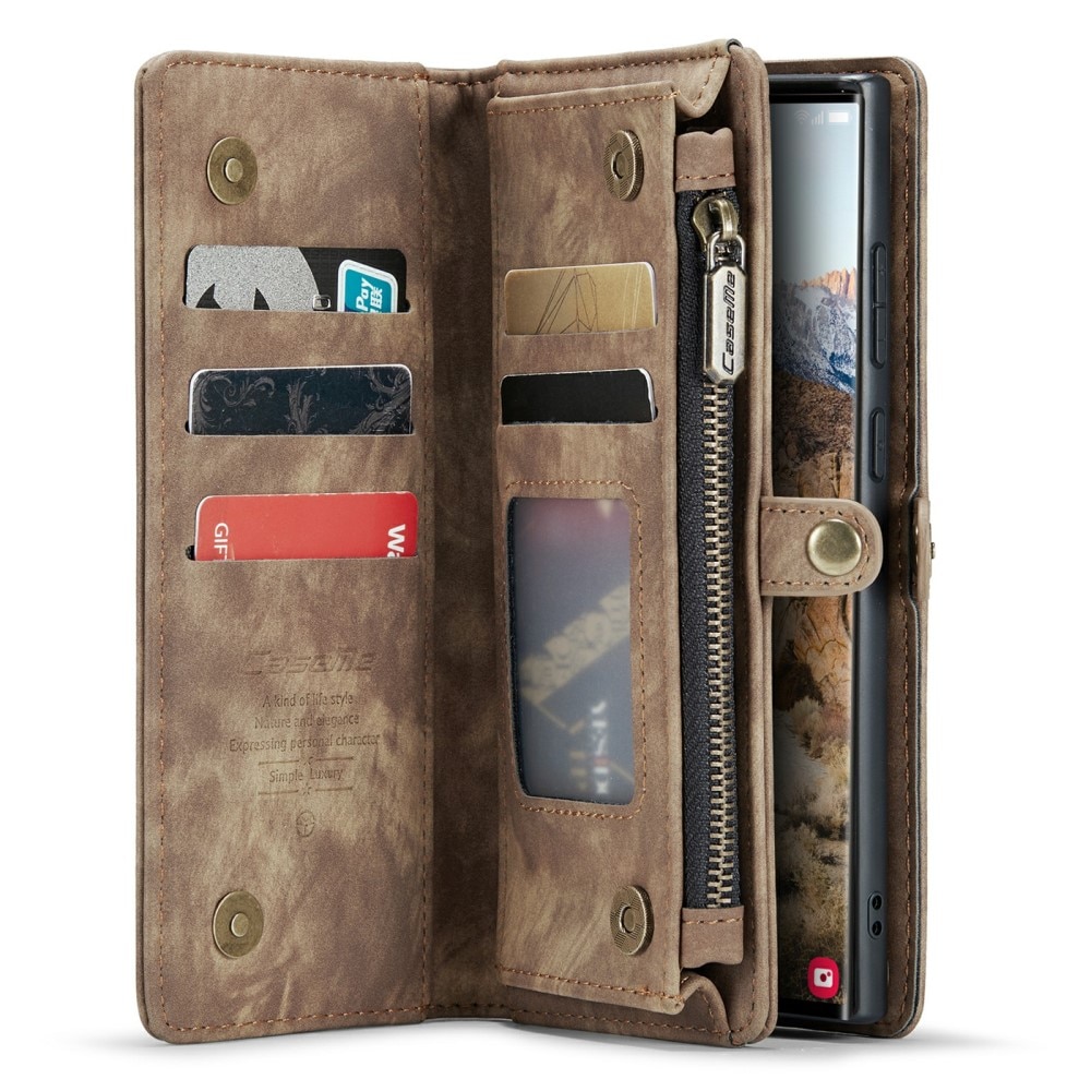Multi-slot Plånboksfodral Samsung Galaxy S24 Ultra Brun