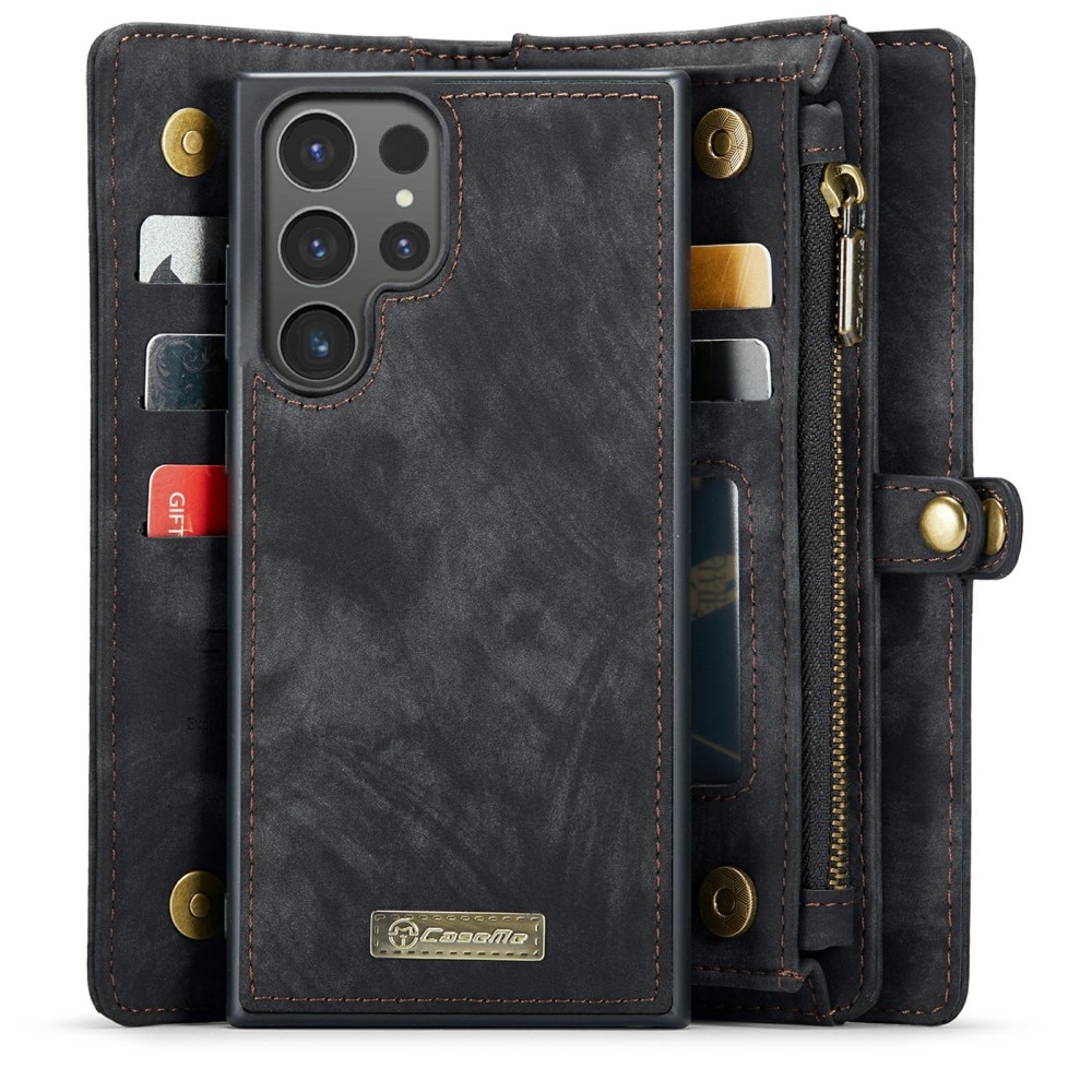 Multi-slot Plånboksfodral Samsung Galaxy S24 Ultra Grå