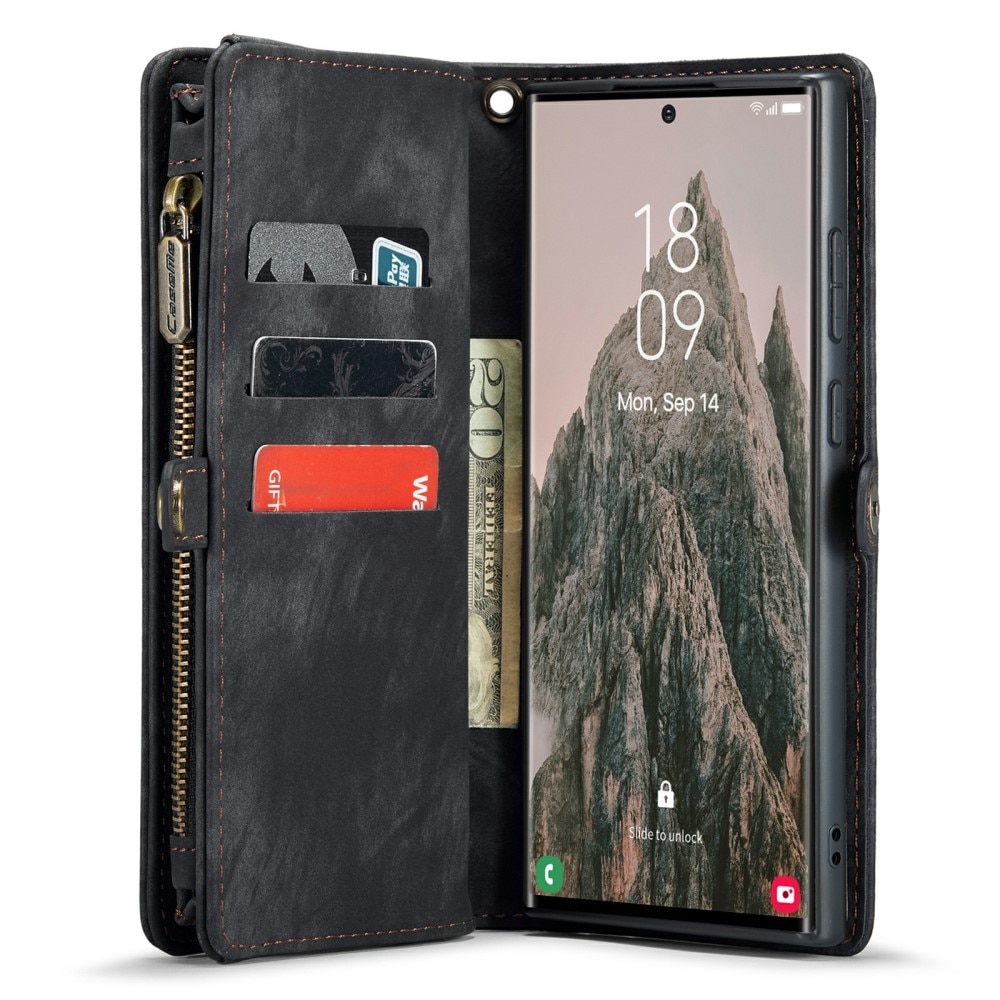 Multi-slot Plånboksfodral Samsung Galaxy S24 Ultra Grå