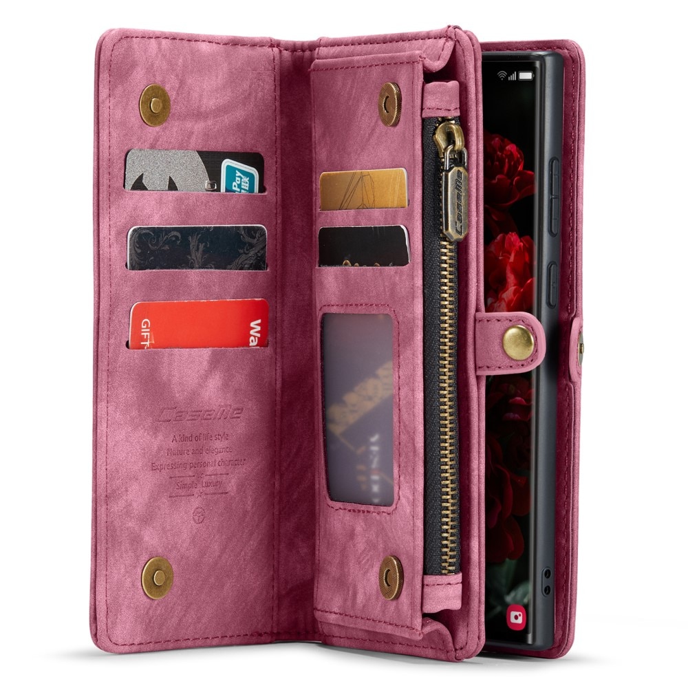 Multi-slot Plånboksfodral Samsung Galaxy S24 Ultra Röd