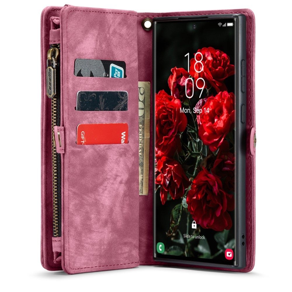 Multi-slot Plånboksfodral Samsung Galaxy S24 Ultra Röd