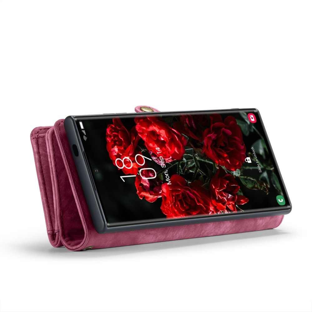 Multi-slot Plånboksfodral Samsung Galaxy S24 Ultra röd