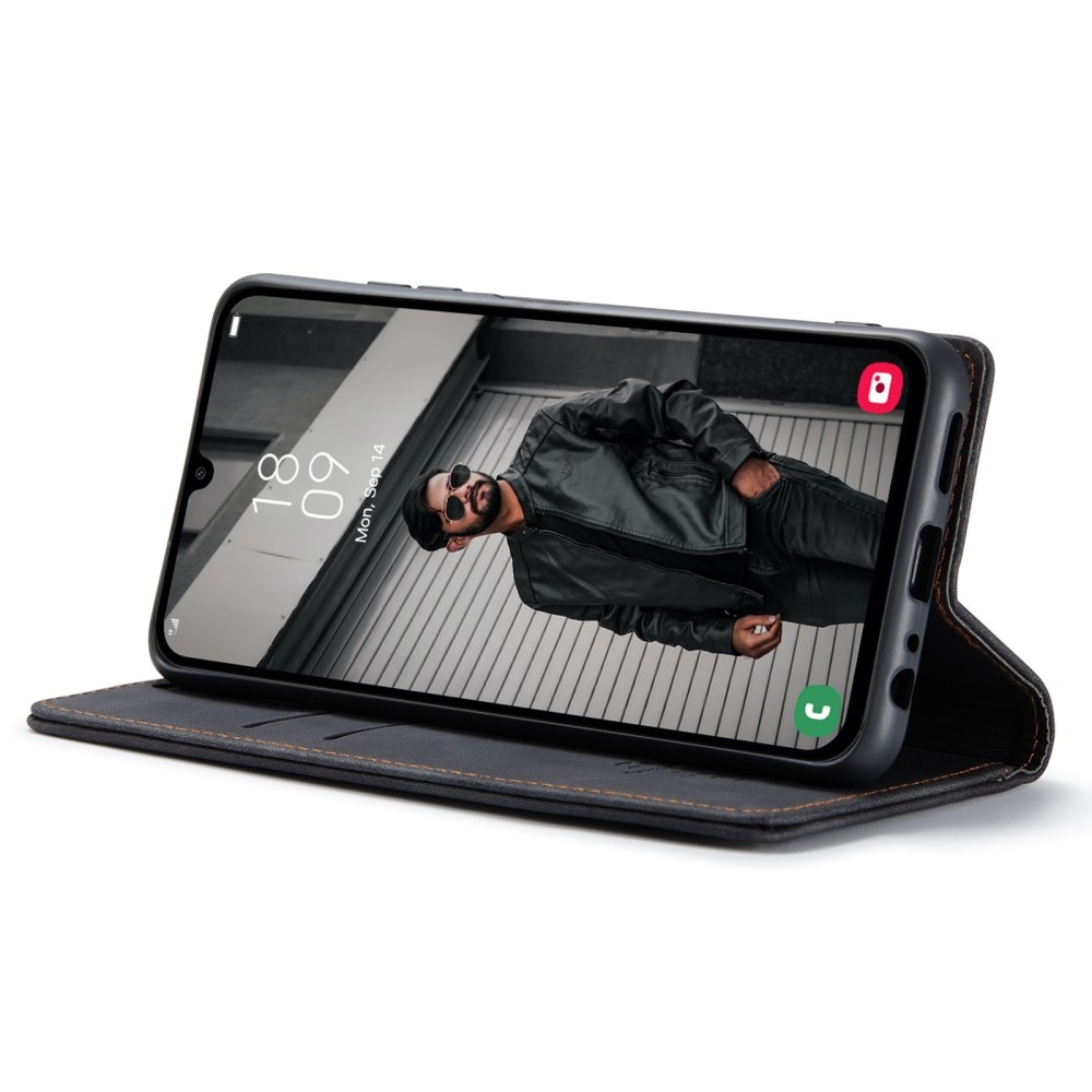 Slim Plånboksfodral Samsung Galaxy A15 Svart
