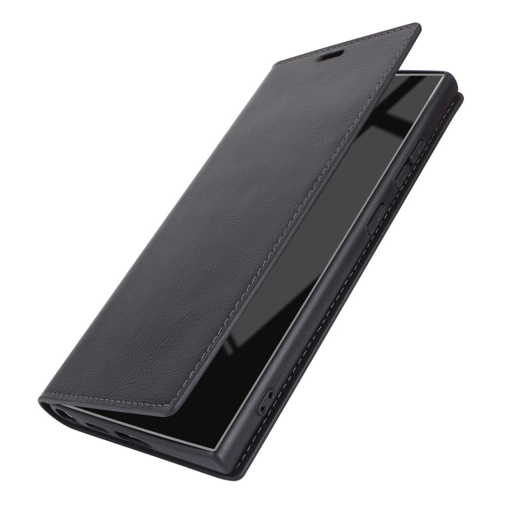 Mobilfodral Äkta Läder Samsung Galaxy S24 Ultra svart