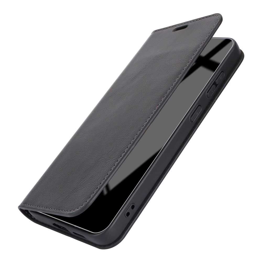 Mobilfodral Äkta Läder Samsung Galaxy S24 svart