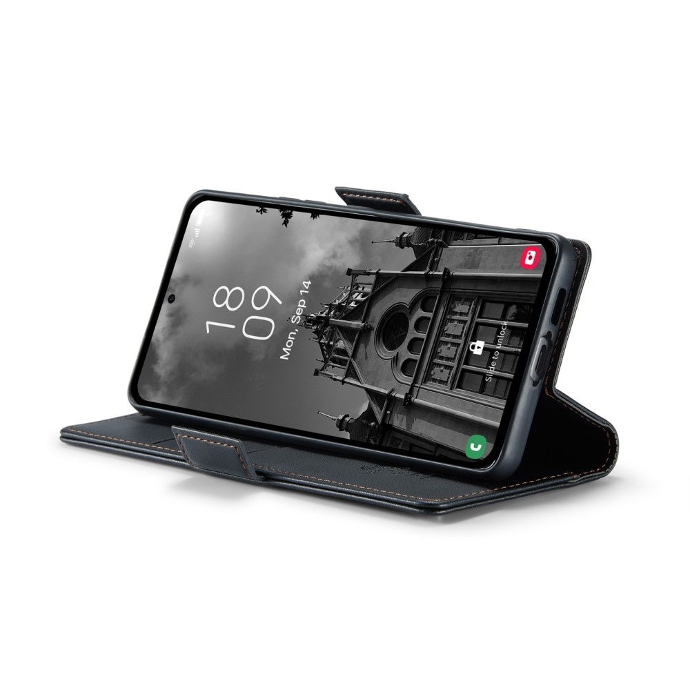 Slim Plånboksfodral RFID-skydd Samsung Galaxy A55 svart