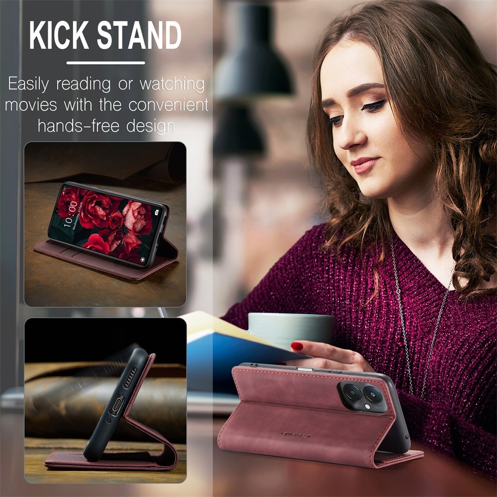 Slim Plånboksfodral Xiaomi Redmi 13C Röd