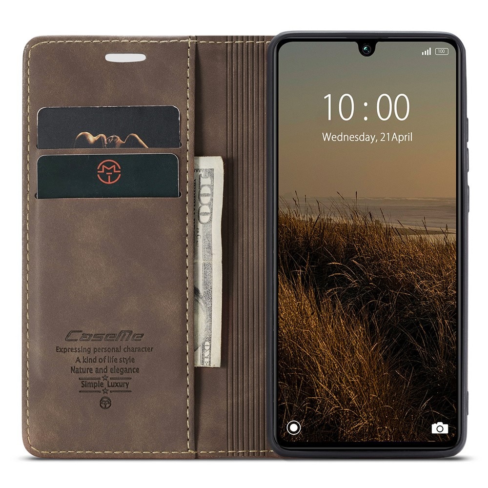 Slim Plånboksfodral Xiaomi Redmi 13C brun