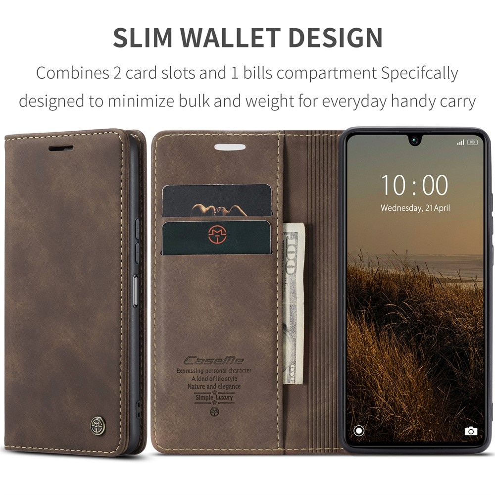 Slim Plånboksfodral Xiaomi Redmi 13C brun