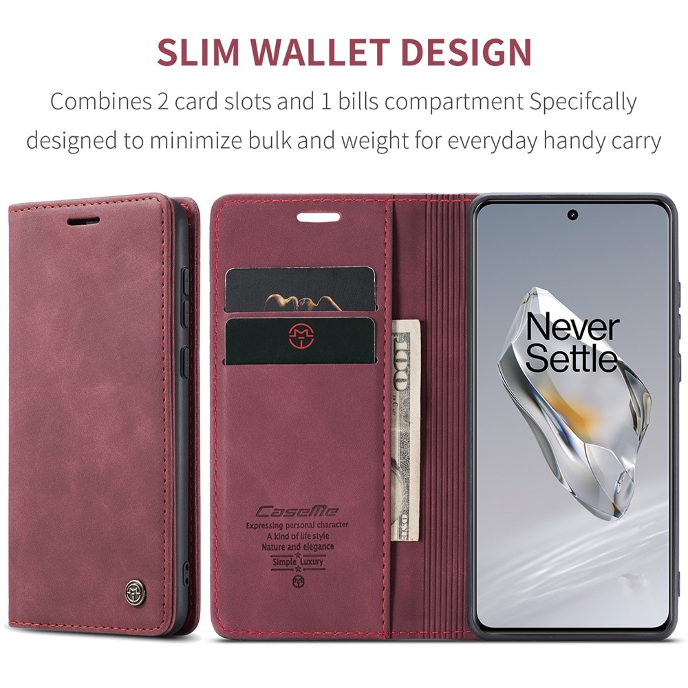 Slim Plånboksfodral OnePlus 12 röd