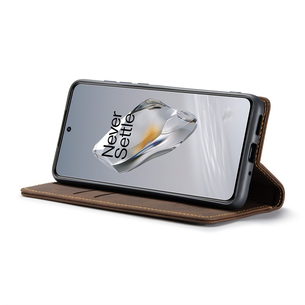Slim Plånboksfodral OnePlus 12 brun